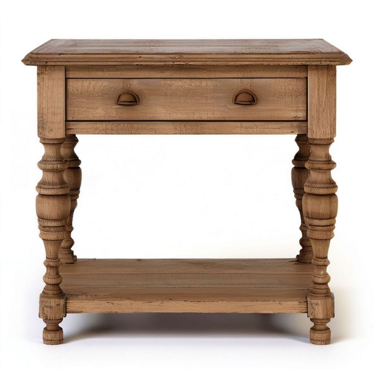 Nachttisch aus massivem Mangoholz Braun, 80 x 40 x 80 cm