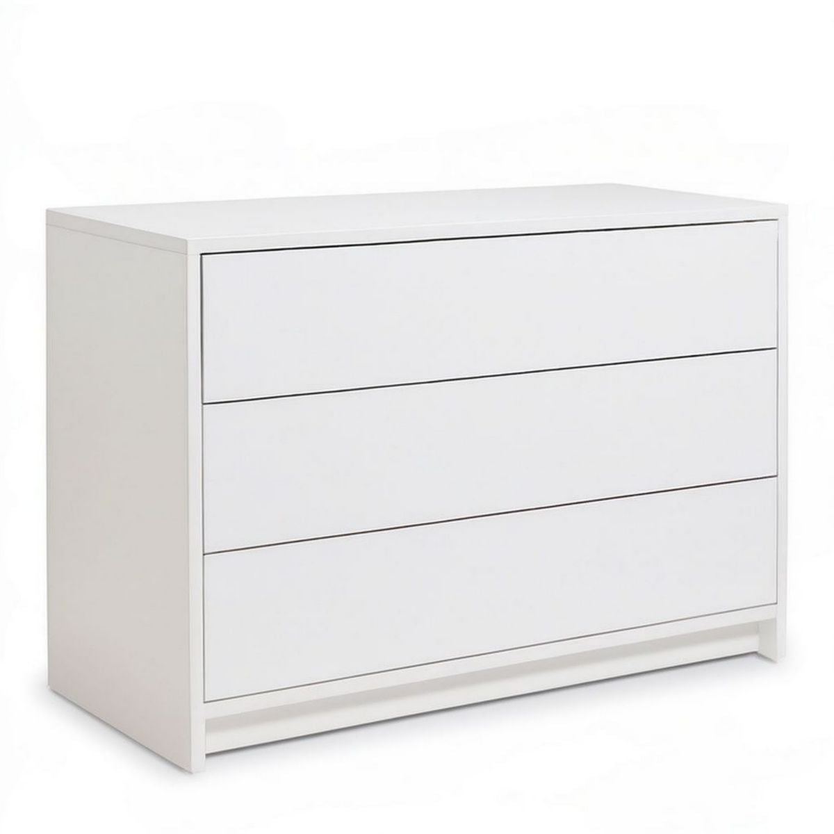 Weisse Kommode mit 3 Schubladen, 80 x 40 x 75 cm