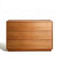 Kommode mit 3 Schubladen, 100 x 45 x 80 cm, Kirschbraun, MDF mit Kirschholzfurnier