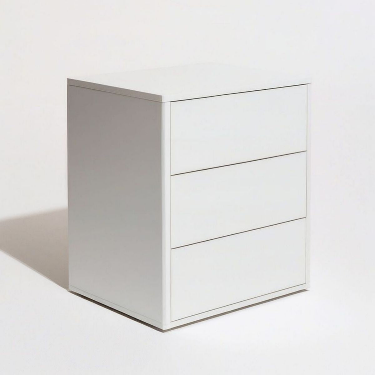 Weisse Schubladenkommode aus MDF mit 3 Schubladen, 60 x 40 x 80 cm