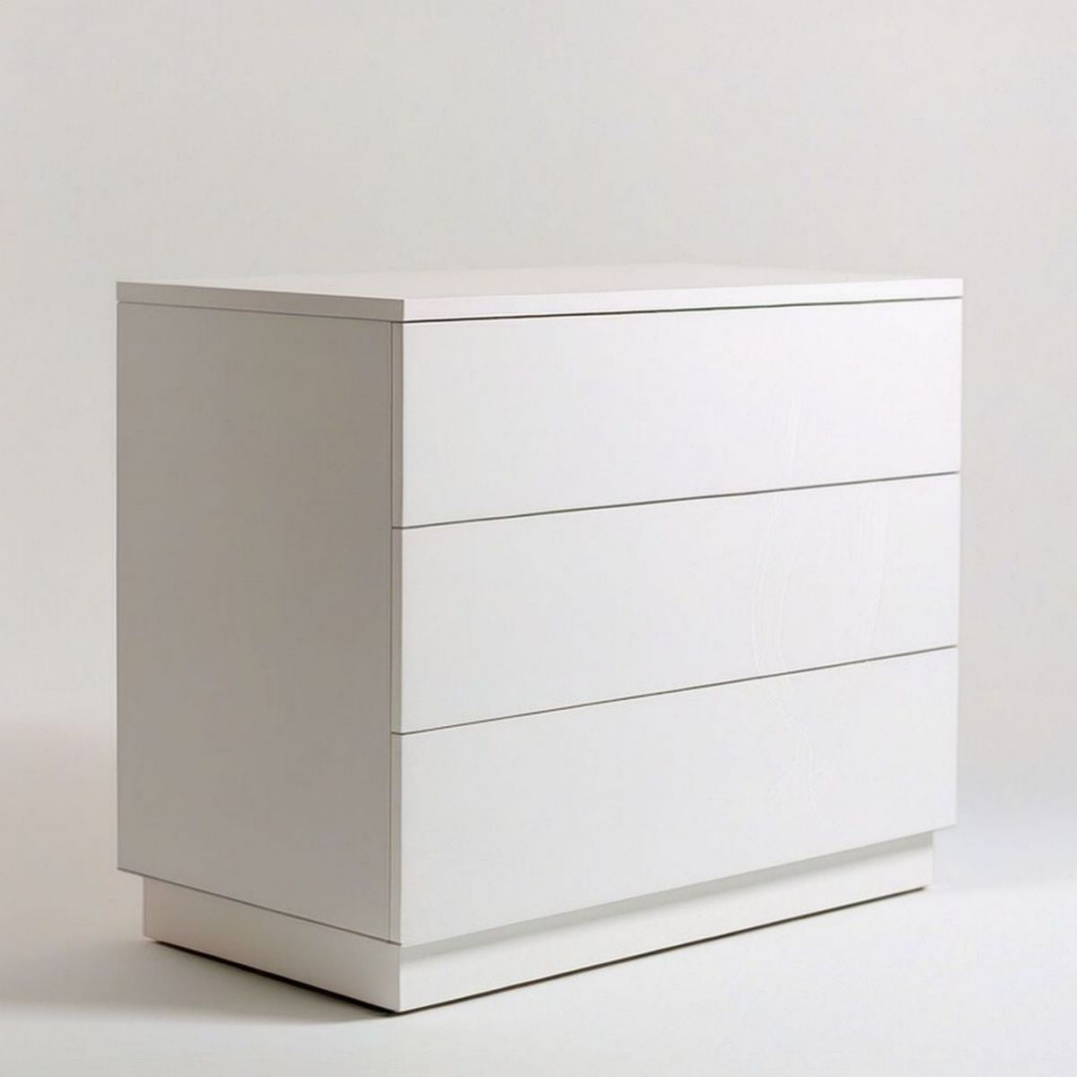 Weisse Kommode mit 3 Schubladen, 80 x 40 x 75 cm