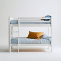 Kinder-Etagenbett aus massivem Kiefernholz, Weiss, 90 × 200 cm